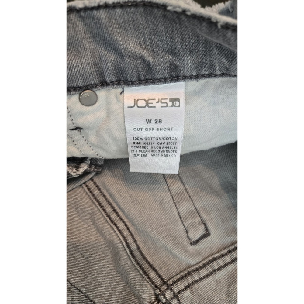 Retro Y2K Joe's Jeans Gabrielle Distressed Grey Jeans Cut Off Shorts Size 28 - Picture 8 of 11